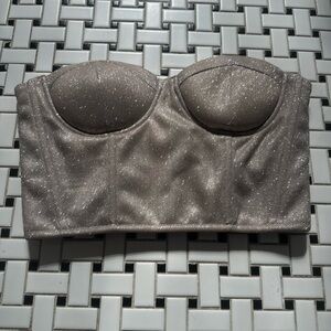 Forever 21 Shimmering Silver Bandeau